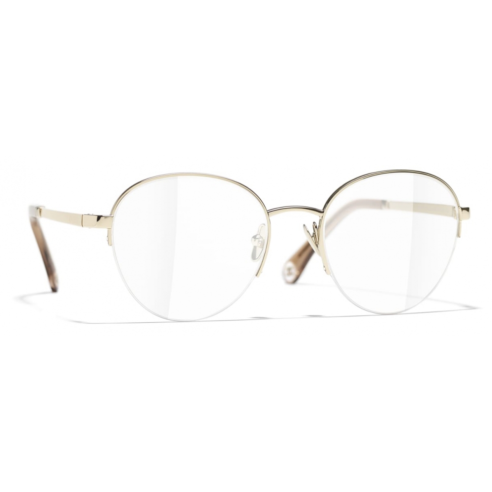 Chanel - Round Eyeglasses - Gold Brown - Chanel Eyewear - Avvenice