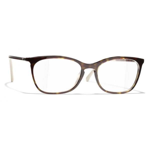 Chanel - Rectangular Eyeglasses - Dark Tortoise Beige - Chanel Eyewear