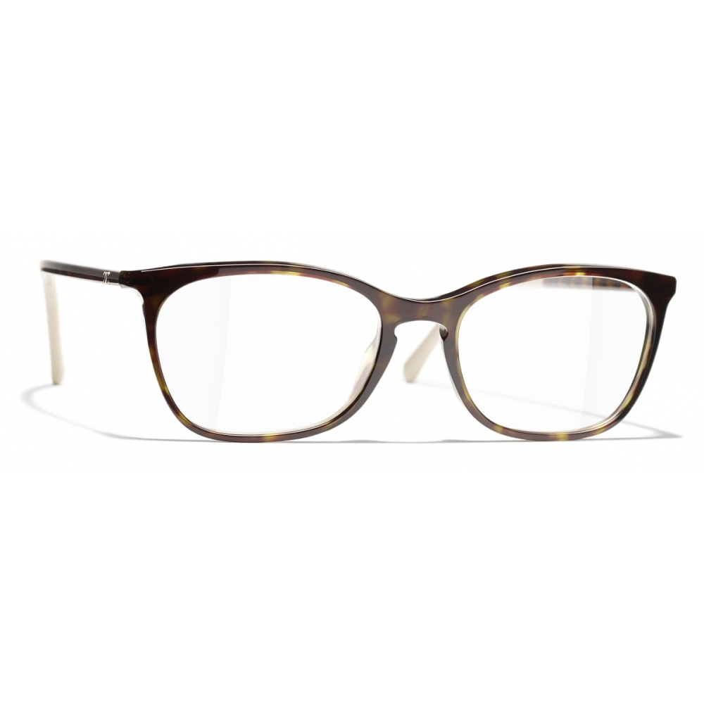 Chanel - Rectangular Eyeglasses - Dark Tortoise Beige - Chanel Eyewear -  Avvenice