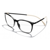 Chanel - Rectangular Eyeglasses - Black Beige - Chanel Eyewear