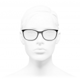 Chanel - Occhiali da Vista Rettangolari - Nero Beige - Chanel Eyewear