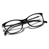 Chanel - Rectangular Eyeglasses - Black - Chanel Eyewear