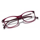 Chanel - Rectangular Eyeglasses - Red - Chanel Eyewear