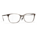 Chanel - Rectangular Eyeglasses - Transparent Gray - Chanel Eyewear