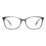 Chanel - Rectangular Eyeglasses - Transparent Gray - Chanel Eyewear