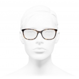 Chanel - Occhiali da Vista Rettangolari - Tartaruga Scuro - Chanel Eyewear