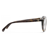 Chanel - Cat Eye Eyeglasses - Dark Tortoise Gold - Chanel Eyewear