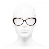 Chanel - Cat Eye Eyeglasses - Dark Tortoise Gold - Chanel Eyewear