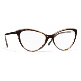 Chanel - Occhiali da Vista Cat-Eye - Tartaruga Scuro Beige - Chanel Eyewear