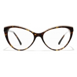 Chanel - Cat Eye Eyeglasses - Dark Tortoise Beige - Chanel Eyewear