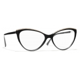 Chanel - Cat Eye Eyeglasses - Black Beige - Chanel Eyewear