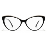 Chanel - Occhiali da Vista Cat-Eye - Nero Beige - Chanel Eyewear