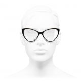 Chanel - Cat Eye Eyeglasses - Black Beige - Chanel Eyewear