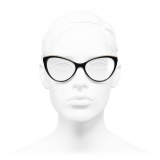 Chanel - Occhiali da Vista Cat-Eye - Nero Beige - Chanel Eyewear
