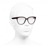 Chanel - Occhiali da Vista a Farfalla - Borgogna - Chanel Eyewear
