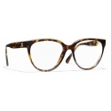 Chanel - Occhiali da Vista a Farfalla - Tartaruga Scuro Beige - Chanel Eyewear