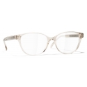 Chanel - Occhiali da Vista a Farfalla - Beige Trasparente - Chanel Eyewear