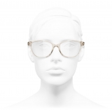 Chanel - Occhiali da Vista a Farfalla - Beige Trasparente - Chanel Eyewear
