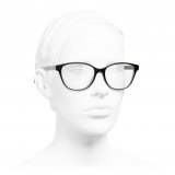 Chanel - Occhiali da Vista a Farfalla - Nero - Chanel Eyewear