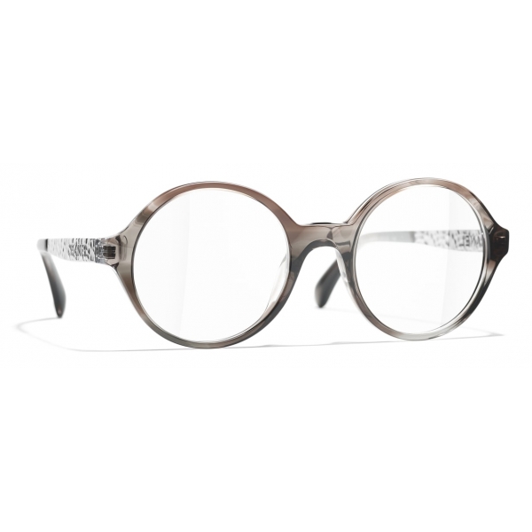 Chanel - Round Eyeglasses - Transparent Gray - Chanel Eyewear