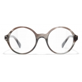 Chanel - Round Eyeglasses - Transparent Gray - Chanel Eyewear