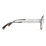 Chanel - Occhiali da Vista Rotondi - Grigio Trasparente - Chanel Eyewear