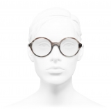 Chanel - Round Eyeglasses - Transparent Gray - Chanel Eyewear