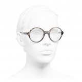 Chanel - Round Eyeglasses - Transparent Gray - Chanel Eyewear