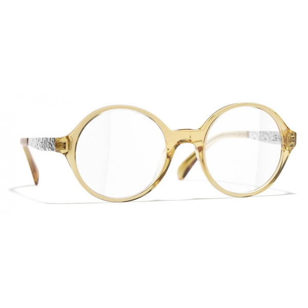 Chanel - Round Eyeglasses - Yellow - Chanel Eyewear