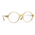 Chanel - Occhiali da Vista Rotondi - Giallo - Chanel Eyewear