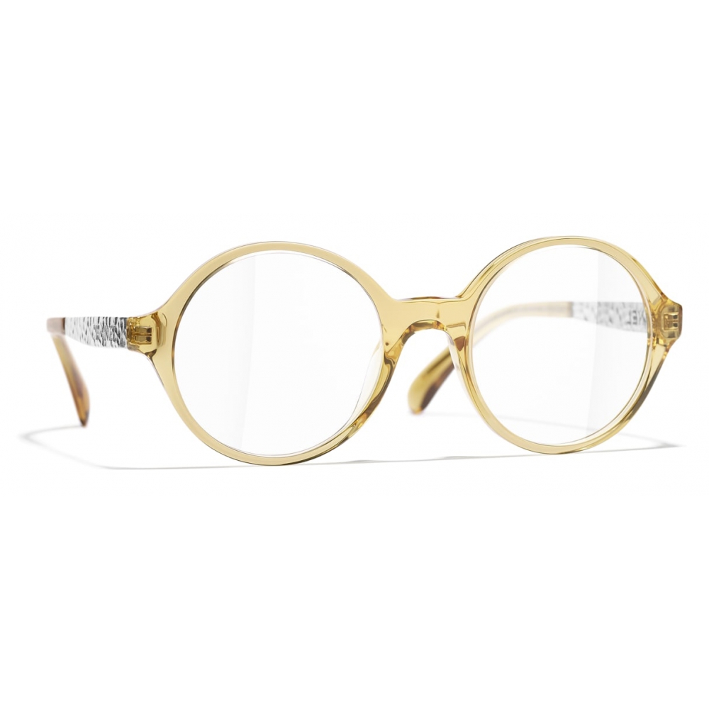 Chanel - Round Eyeglasses - Yellow - Chanel Eyewear - Avvenice