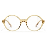 Chanel - Occhiali da Vista Rotondi - Giallo - Chanel Eyewear