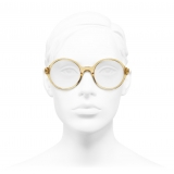 Chanel - Occhiali da Vista Rotondi - Giallo - Chanel Eyewear