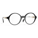 Chanel - Occhiali da Vista Rotondi - Nero - Chanel Eyewear