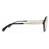 Chanel - Occhiali da Vista Rotondi - Nero - Chanel Eyewear