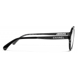 Chanel - Occhiali da Vista Rotondi - Nero - Chanel Eyewear