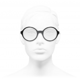 Chanel - Occhiali da Vista Rotondi - Nero - Chanel Eyewear