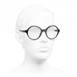 Chanel - Occhiali da Vista Rotondi - Nero - Chanel Eyewear