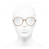 Chanel - Occhiali da Vista Rotondi - Marrone Trasparente - Chanel Eyewear