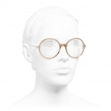 Chanel - Occhiali da Vista Rotondi - Marrone Trasparente - Chanel Eyewear