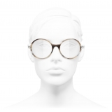 Chanel - Occhiali da Vista Rotondi - Tartaruga Scuro - Chanel Eyewear