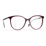 Chanel - Occhiali da Vista Pantos - Rosso Scuro - Chanel Eyewear