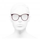 Chanel - Occhiali da Vista Pantos - Rosso Scuro - Chanel Eyewear