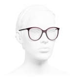 Chanel - Occhiali da Vista Pantos - Rosso Scuro - Chanel Eyewear