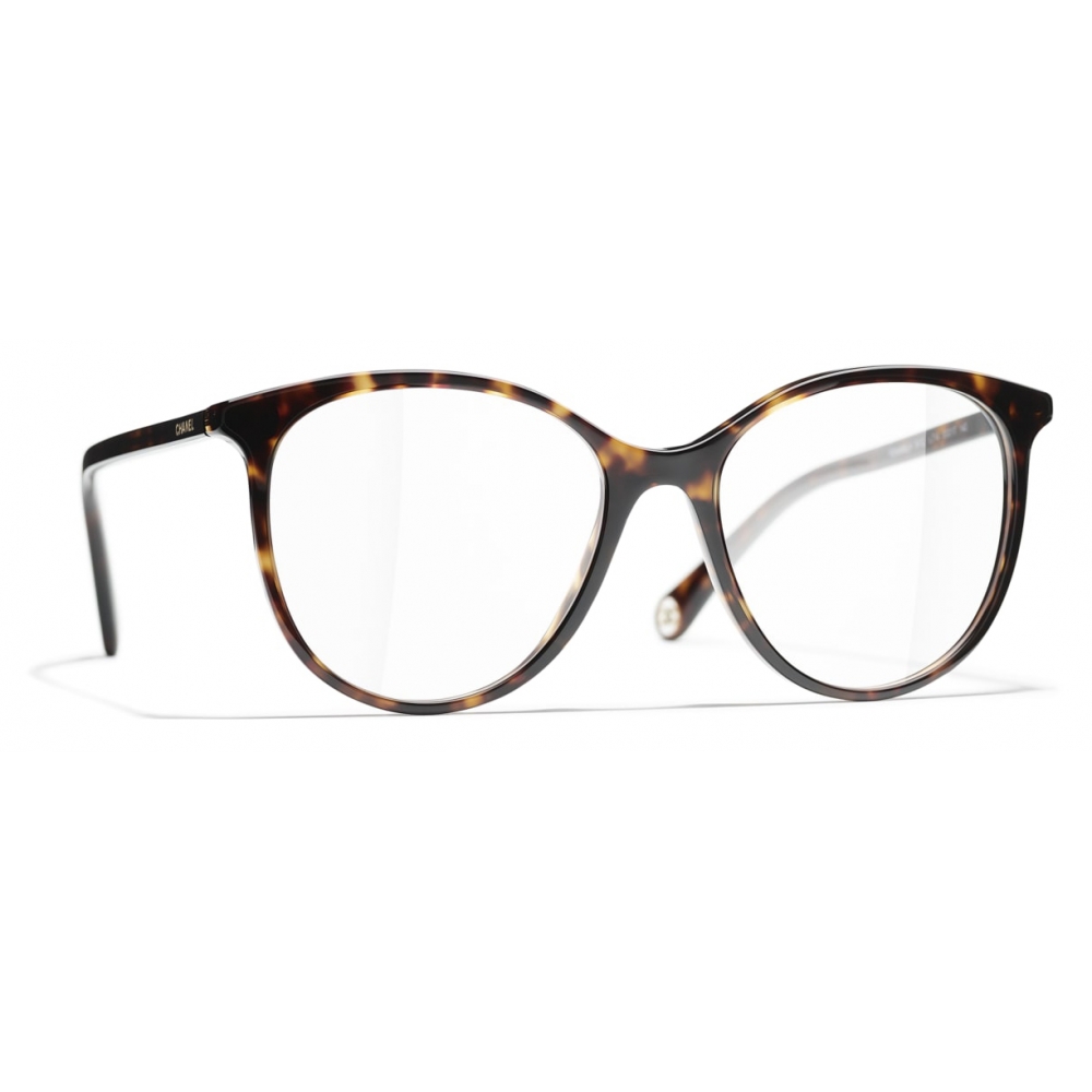 Chanel - Round Eyeglasses - Dark Tortoise - Chanel Eyewear - Avvenice