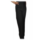 Dondup - Trousers Model Talisa with Palazzo Leg - Black - Trousers - Luxury Exclusive Collection