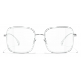 Chanel - Occhiali da Vista Quadrati - Argento - Chanel Eyewear