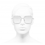 Chanel - Square Eyeglasses - Silver - Chanel Eyewear