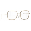 Chanel - Square Eyeglasses - Gold - Chanel Eyewear