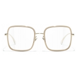 Chanel - Occhiali da Vista Quadrati - Oro - Chanel Eyewear